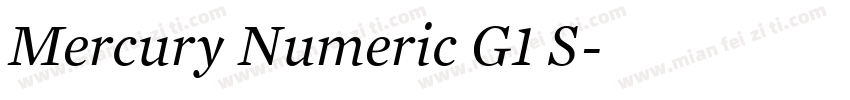 Mercury Numeric G1 S字体转换